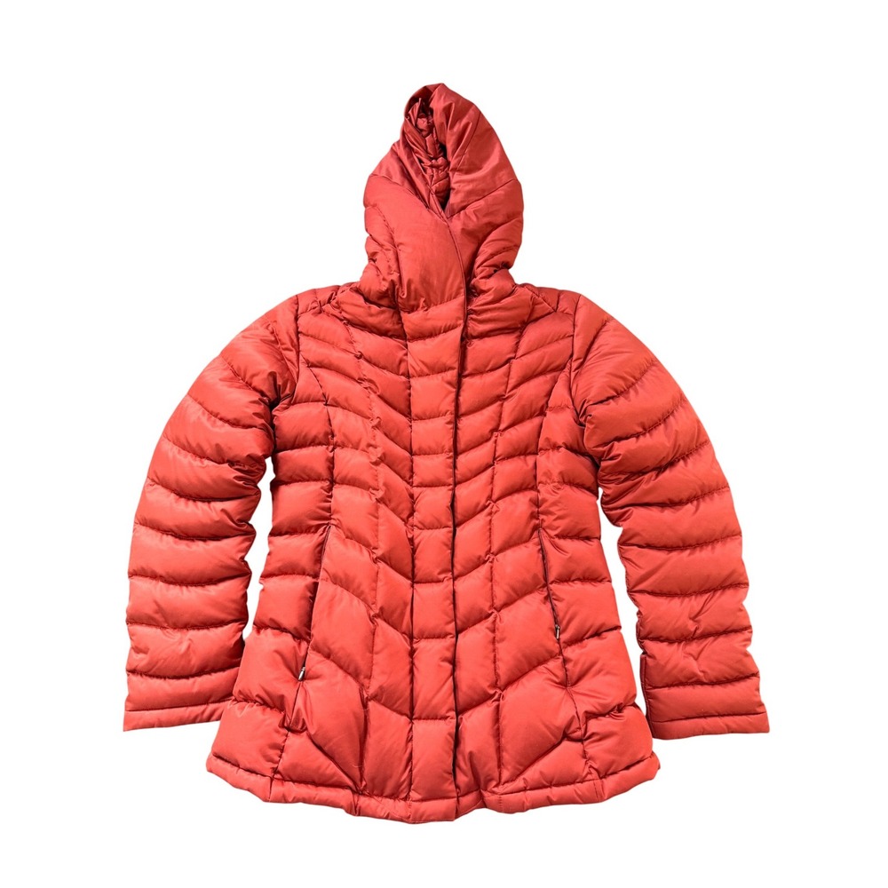 Patagonia Womens Down With It Hoodie Puffer Jacket Red Medium